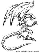 coloriage yugioh le dragon aux yeux rouges